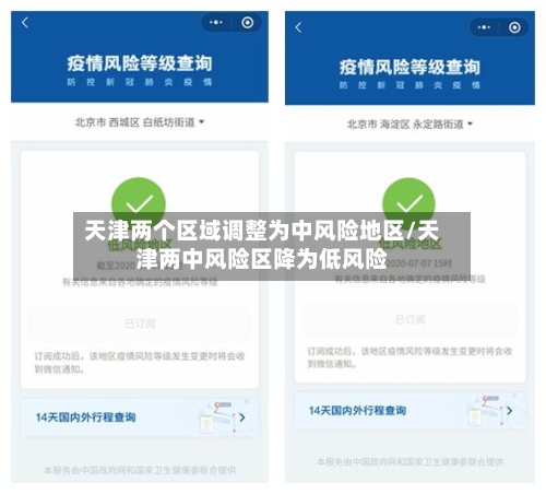 天津两个区域调整为中风险地区/天津两中风险区降为低风险-第3张图片