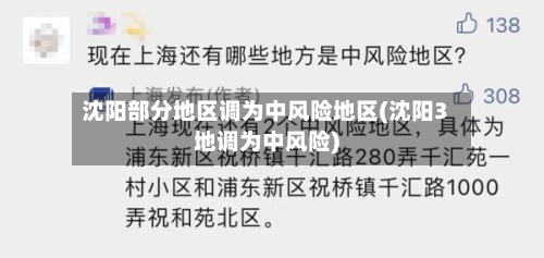 沈阳部分地区调为中风险地区(沈阳3地调为中风险)-第2张图片