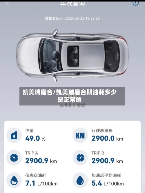 凯美瑞磨合/凯美瑞磨合期油耗多少是正常的