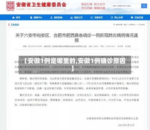 【安徽1例是哪里的,安徽1例确诊原因】