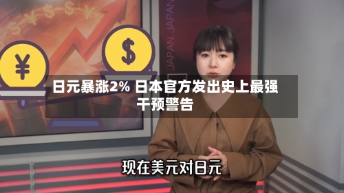 日元暴涨2% 日本官方发出史上最强干预警告-第2张图片