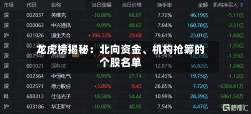 龙虎榜揭秘：北向资金、机构抢筹的个股名单-第2张图片