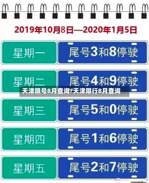天津限号8月查询/天津限行8月查询