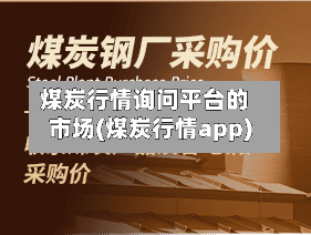 煤炭行情询问平台的市场(煤炭行情app)