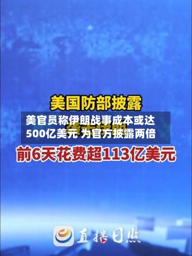 美官员称伊朗战事成本或达500亿美元 为官方披露两倍-第3张图片