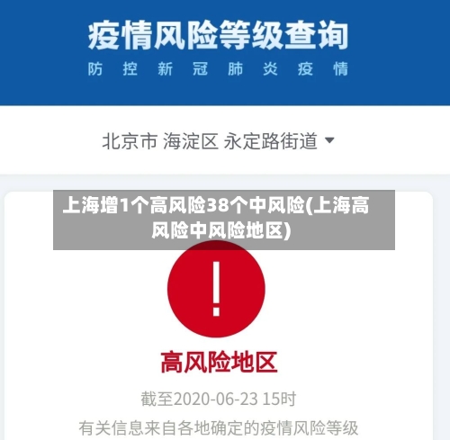 上海增1个高风险38个中风险(上海高风险中风险地区)