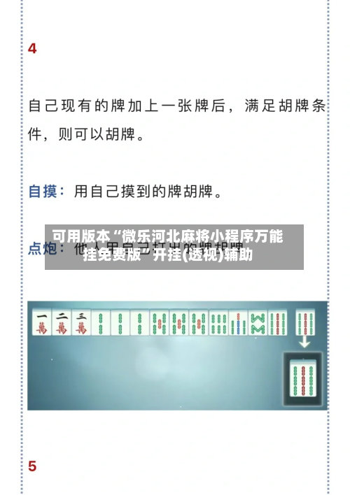 可用版本“微乐河北麻将小程序万能挂免费版”开挂(透视)辅助