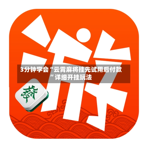 3分钟学会“云霄麻将挂先试用后付款”详细开挂玩法-第3张图片