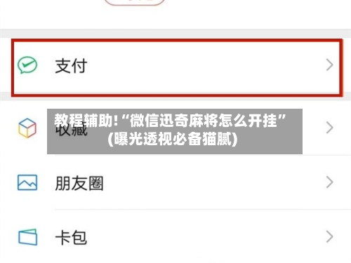 教程辅助!“微信迅奇麻将怎么开挂”(曝光透视必备猫腻)-第2张图片