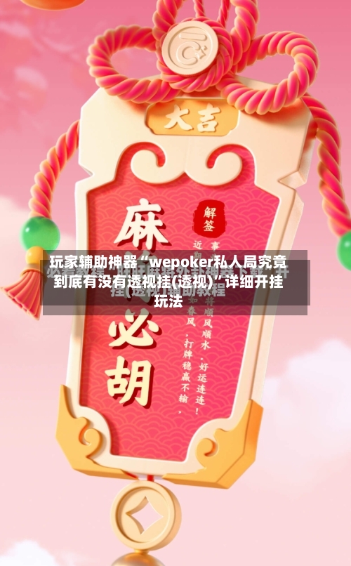 玩家辅助神器“wepoker私人局究竟到底有没有透视挂(透视)	”详细开挂玩法-第2张图片