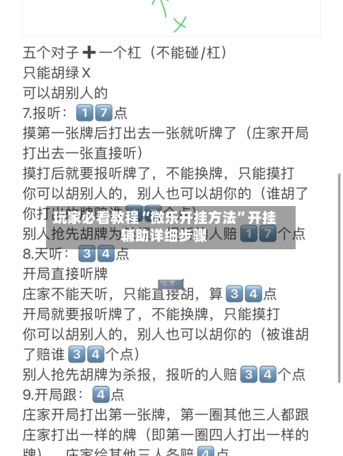 玩家必看教程“微乐开挂方法”开挂辅助详细步骤-第3张图片
