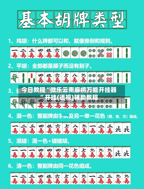 今日教程“微乐云南麻将万能开挂器”开挂(透视)辅助教程-第2张图片
