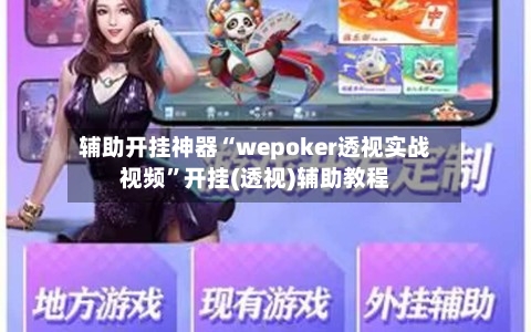 辅助开挂神器“wepoker透视实战视频”开挂(透视)辅助教程-第3张图片