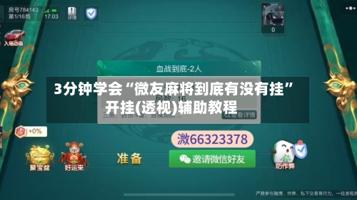 3分钟学会“微友麻将到底有没有挂”开挂(透视)辅助教程-第2张图片