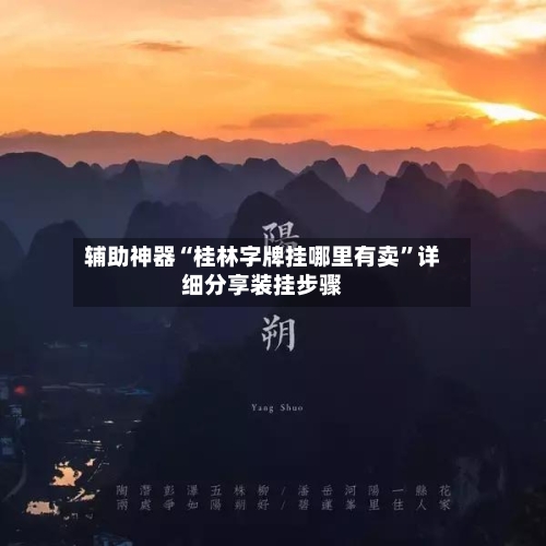 辅助神器“桂林字牌挂哪里有卖”详细分享装挂步骤