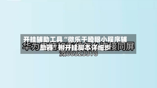 开挂辅助工具“微乐干瞪眼小程序辅助器”附开挂脚本详细步-第2张图片