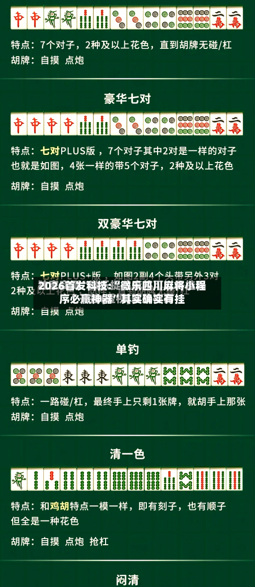 2026首发科技:“微乐四川麻将小程序必赢神器”其实确实有挂-第3张图片