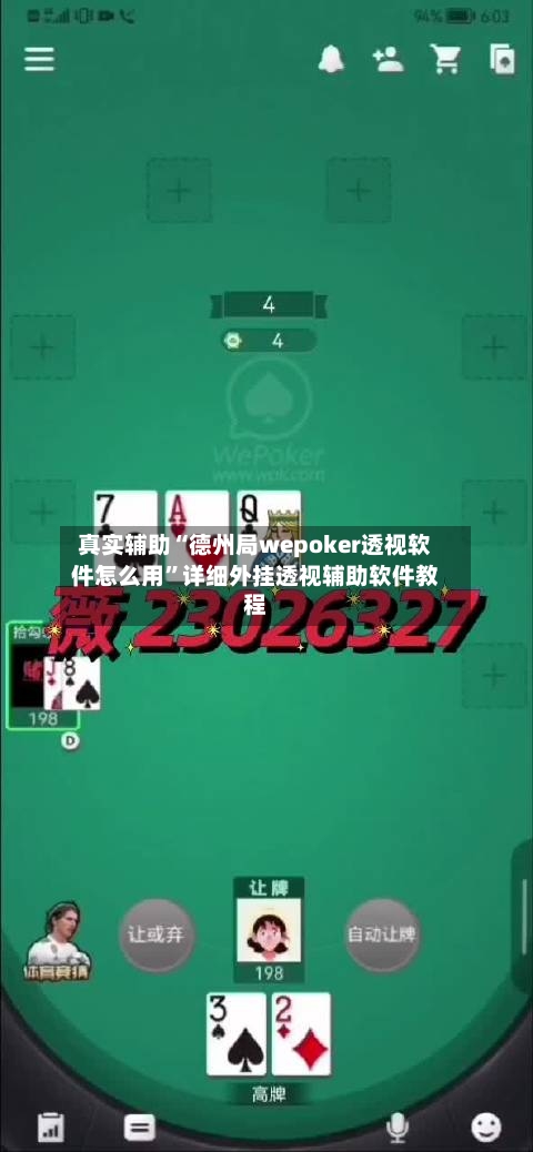 真实辅助“德州局wepoker透视软件怎么用”详细外挂透视辅助软件教程-第3张图片
