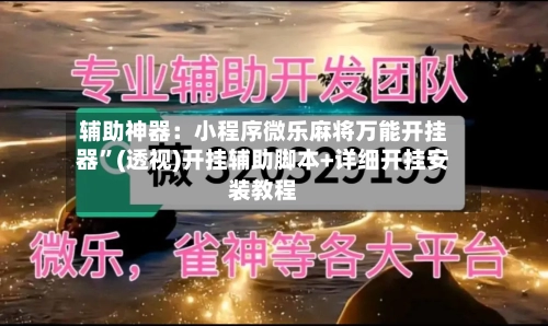 辅助神器：小程序微乐麻将万能开挂器”(透视)开挂辅助脚本+详细开挂安装教程