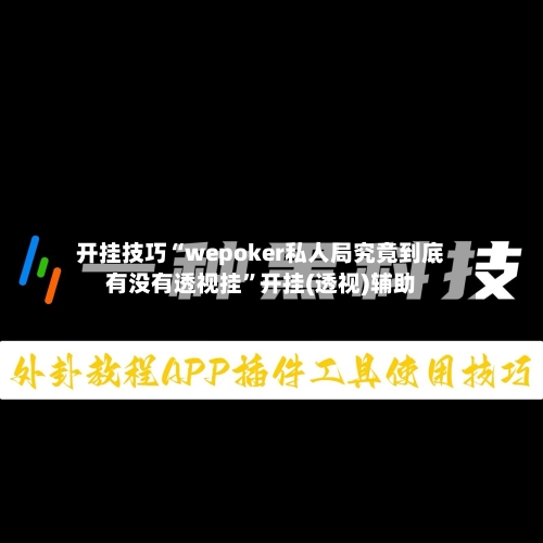 开挂技巧“wepoker私人局究竟到底有没有透视挂	”开挂(透视)辅助-第2张图片