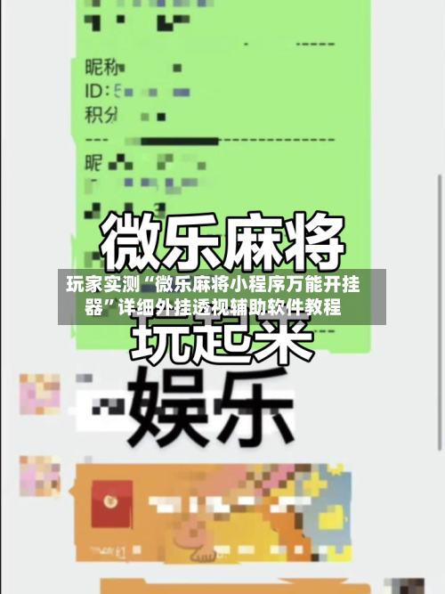 玩家实测“微乐麻将小程序万能开挂器”详细外挂透视辅助软件教程