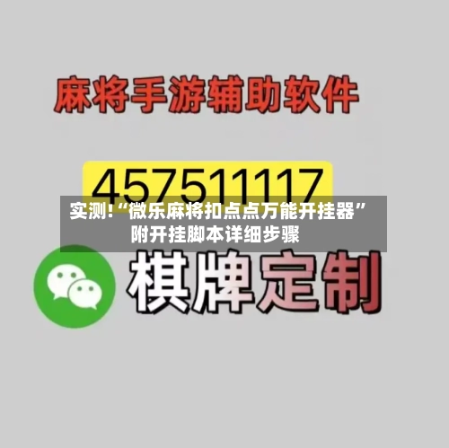 实测!“微乐麻将扣点点万能开挂器	”附开挂脚本详细步骤-第2张图片