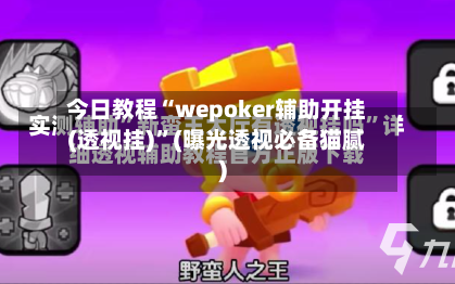 今日教程“wepoker辅助开挂(透视挂)”(曝光透视必备猫腻)-第1张图片