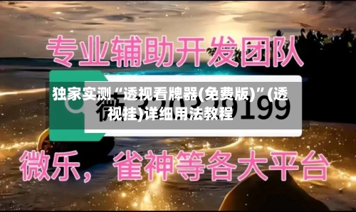 独家实测“透视看牌器(免费版)”(透视挂)详细用法教程-第2张图片