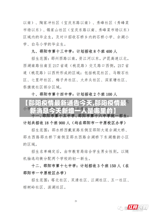 【邵阳疫情最新通告今天,邵阳疫情最新消息今天新增一人是哪里的】-第3张图片