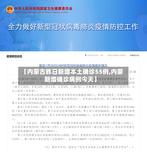 【内蒙古昨日新增本土确诊55例,内蒙新增确诊病例今天】-第1张图片