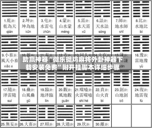 助赢神器“微乐捉鸡麻将外卦神器下载安装免费”附开挂脚本详细步骤-第2张图片