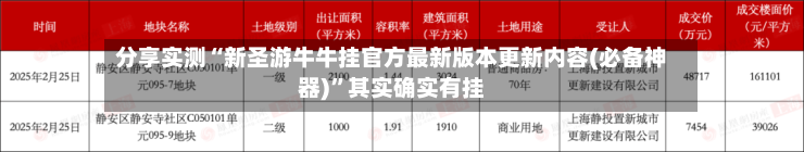 分享实测“新圣游牛牛挂官方最新版本更新内容(必备神器)”其实确实有挂-第3张图片