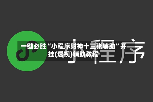 一键必胜“小程序财神十三张辅助”开挂(透视)辅助教程