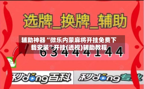 辅助神器“微乐内蒙麻将开挂免费下载安装”开挂(透视)辅助教程-第3张图片