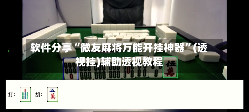 软件分享“微友麻将万能开挂神器	”(透视挂)辅助透视教程-第2张图片