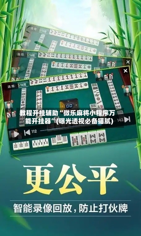 教程开挂辅助“微乐麻将小程序万能开挂器”(曝光透视必备猫腻)