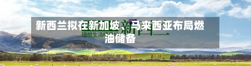 新西兰拟在新加坡、马来西亚布局燃油储备-第2张图片