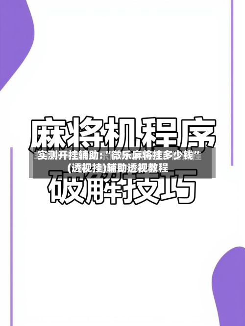 实测开挂辅助:“微乐麻将挂多少钱”(透视挂)辅助透视教程-第2张图片
