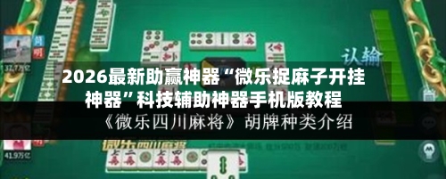 2026最新助赢神器“微乐捉麻子开挂神器	”科技辅助神器手机版教程-第2张图片