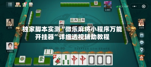 独家脚本实测“微乐麻将小程序万能开挂器”详细透视辅助教程-第2张图片