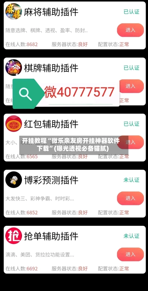 开挂教程“微乐亲友房开挂神器软件下载”(曝光透视必备猫腻)