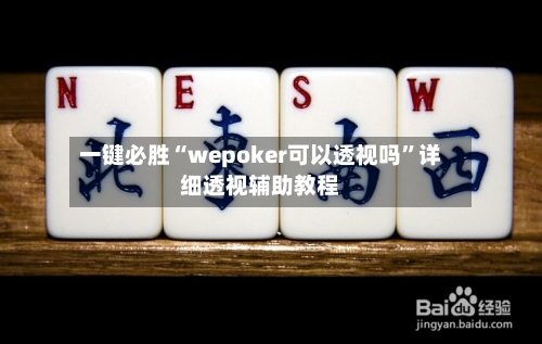 一键必胜“wepoker可以透视吗”详细透视辅助教程