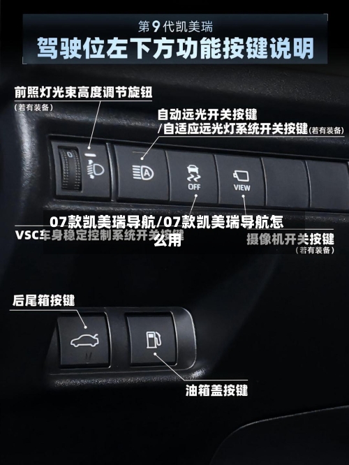 07款凯美瑞导航/07款凯美瑞导航怎么用