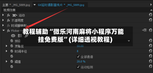 教程辅助“微乐河南麻将小程序万能挂免费版”(详细透视教程)