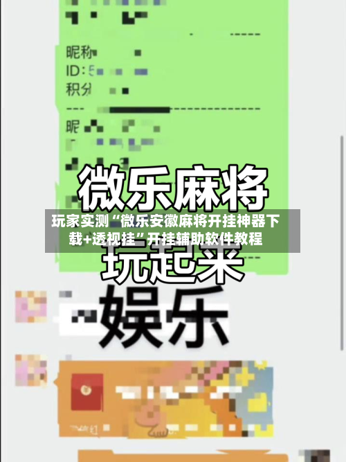 玩家实测“微乐安徽麻将开挂神器下载+透视挂”开挂辅助软件教程