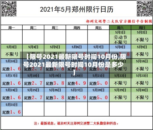 【限号2021最新限号时间10月份,限号2021最新限号时间10月份是多少】