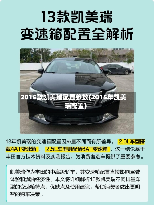 2015款凯美瑞配置参数(2015年凯美瑞配置)
