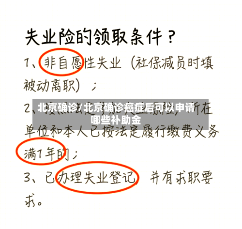 北京确诊/北京确诊癌症后可以申请哪些补助金