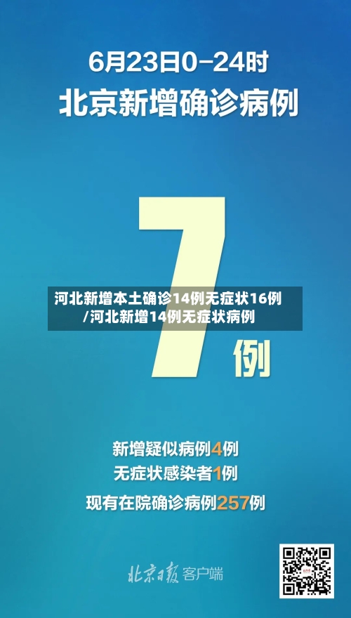 河北新增本土确诊14例无症状16例/河北新增14例无症状病例