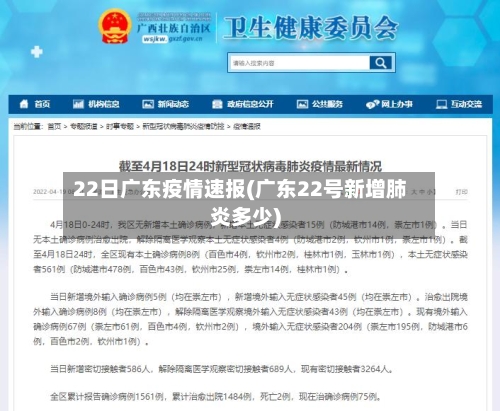 22日广东疫情速报(广东22号新增肺炎多少)